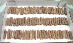 2 pieces of FULGURITE Morocco 1.75" long - 2pcs only $9 -  FOSSILIZED LIGHTNING! - Picture 1 of 6