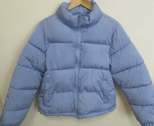 Forever 21 Womens Light Blue Puffer Jacket sz M - Picture 1 of 9
