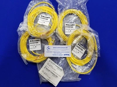 C49ANE00VY050M-Balluff  CONNECTOR CABLE(LOT of 4) 4 Pole Single Ended Corset - Image 1 of 3