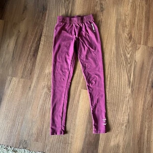 Gymshark Girls Youth Track Pants Joggers Pink Gym Sweatpants - Picture 1 of 6