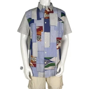 Desigual Herren Hemd Salsa Print Bunt Kurzarm Mehrfarbig Gr. L - Bild 1 von 8