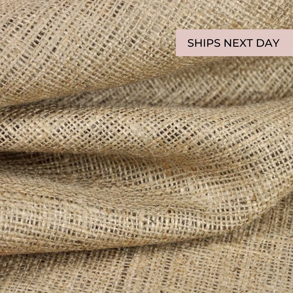 60-дюймовая натуральная ткань из 100% джута/пшеничной мешковины продается в ярдах - Изображение 1 из 1