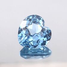 AAA Grade Natural Flawless Blueish Aquamarine Loose Heart Cut Gemstone 8x8 MM