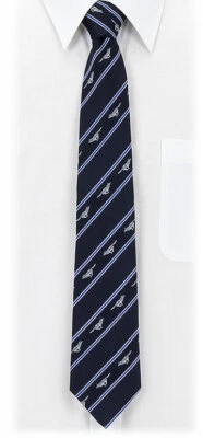 COLORATA / Corbata Lobo Rayas Azul Marino / De Japón Foto 1 de 4