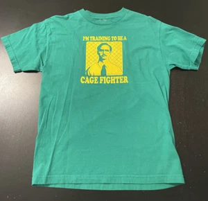 Men's Green Napoleon Dynamite I'm Training To Be A Cage Fighter T-Shirt, Size: M - Picture 1 of 6