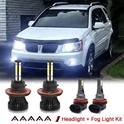 For Pontiac Torrent 2006 - 2009 LED Headlight Hi/Lo + Fog Light Bulbs Kits 4Side - Image 1 of 4