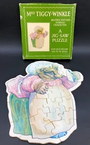 Rompecabezas de madera vintage Beatrix Potter Mrs Tiggy Winkle 13 x 11" en caja - Imagen 1 de 3