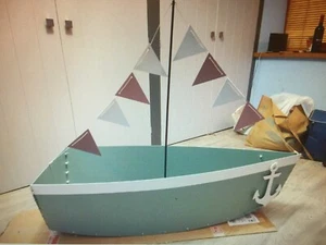 Garden Boat Planter wood planter supplied flat packed simple assembly required - Picture 1 of 6