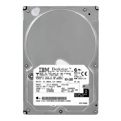 IBM Deskstar 40GV 07N5830 20.5GB 5.4K Ata 3.5'' DTLA-305020 - Image 1 of 3