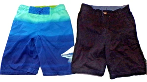 2 Boys Wonder Nation black chino size 10 Cat&Jack swimwear S-6/7 lined R1 - Picture 1 of 3