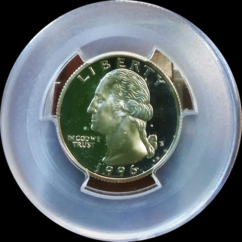 1996-S  USA QUARTER  PCGS PR69DCAM  SILVER  A++ Cover