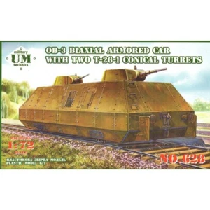UMT 628 1:72 Biaxial armored carriages of type OB-3 with double T-26-1 conical - Picture 1 of 6