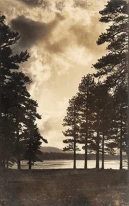 RPPC LAKE TAHOE Clouds Trees c1910s Real Photo Vintage Postcard - Picture 1 of 2