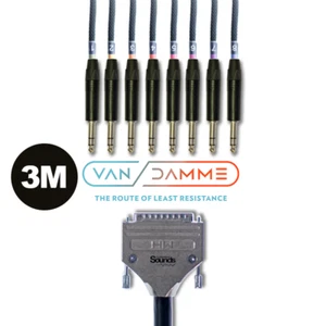 Cavo seriale D-SUB DB25 Tascam analogico | 8 vie NP3X Neutrik diga furgone nero 3M - Foto 1 di 9