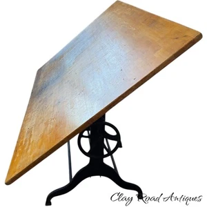 Antique cast iron drafting table architect dining industrial Dietzgen 1900 draw - Picture 1 of 18