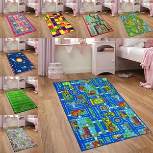 Kids Rugs Girls Boys Bedroom Designer Floor Mat Living Room Soft Nursery Carpet - Picture 1 of 59