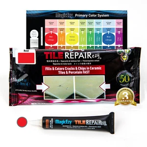 Tile REPAIRezy (Red) Fix Chips and Holes in Floor and Wall Tiles Fast - MagicEzy - Picture 1 of 11