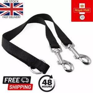 Duplex Double Dog Coupler Twin Lead Two Pet Dogs Collar Walking 2 Way Leash Walk - Picture 1 of 9