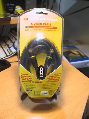 New & Sealed Monster Cable S-Video 8 foot Cable 24K Gold contacts - Image 1 of 3