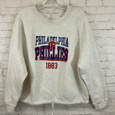 SOFT AS A GRAPE 3528 Mujer PHILADELPHIA PHILLIES Sudadera Blanca XL Foto 1 de 4