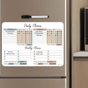 Boho Dry Erase Chore Chart for Kids Multiple Kids - Magnetic Chore Chart for... - Picture 1 of 9