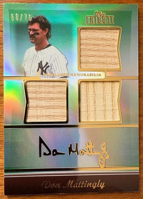 Don Mattingly 2011 Topps Tribute Triple Bat Relic #TTR-DM - (Serial #58/75) - NY - Image 1 of 2