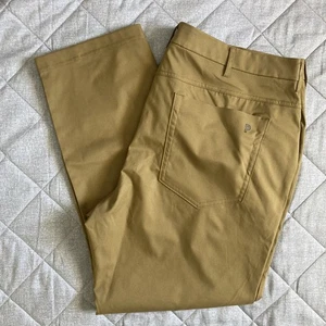 Public Rec Pants Mens 38x30 (38x29) Brown All Day Every Day 5 Pocket Golf Khakis - Picture 1 of 17