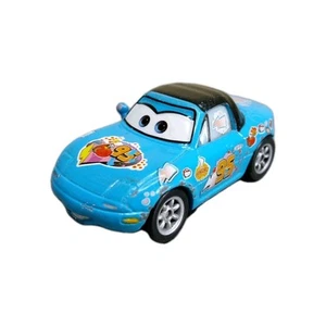 Disney Cars Mia Dinoco Fan Flash McQueen Coche De Metal 1/55 TBE Azul Raro - Imagen 1 de 7