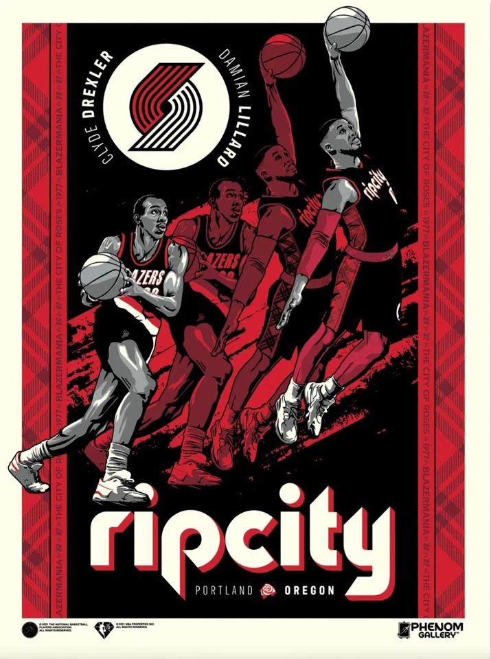 18x24 NBA Poster : PORTLAND TRAILBLAZERS MIXTAPE - Image 1 of 1