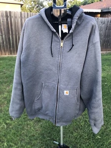 Vintage Sun Faded Carhartt J149 CHH Men’s Full Zip Hoodie Jacket Size 2XL  - Picture 1 of 24