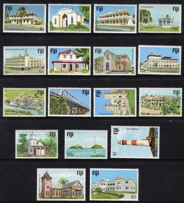 FIJI 1979-94 "ARQUITECTURA" CONJUNTO DE (17) MNH Foto 1 de 2
