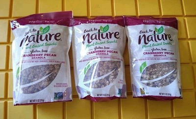 Back To Nature Cranberry Pecan Granola Plant Based Gluten Free 11 Oz X3 EXP 7/25 - Image 1 of 3