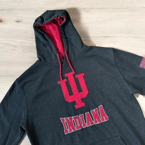 Indiana Hoosiers Mens Medium Hoodie Pullover Sweatshirt College NCAA Black - Picture 1 of 10