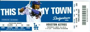 2010 Dodgers vs Astro Ticket: Carlos Lee & Casey Blake HRs/Hiroki Kuroda win