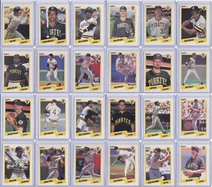 Pittsburgh Pirates 1990 Fleer Baseball Team Set 24 Cards - Picture 1 of 9