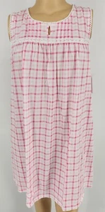 NWT Pink Plaid Cotton Blend Knit Nightgown Croft & Barrow - Picture 1 of 4