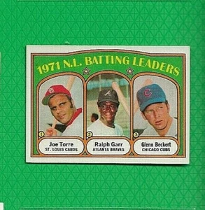 1972 Topps Batting Leaders Joe Torre / Glenn Beckert #85 ⭐️👀⭐️ EX/EX+ - Bild 1 von 2