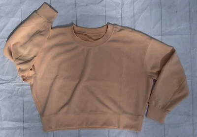 Sudadera recortada LULULEMON talla 10 perfectamente grande, marfil melocotón Foto 1 de 4