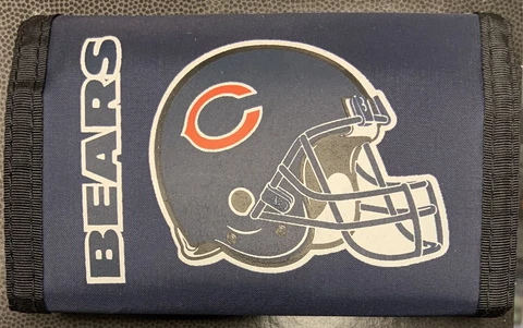 CHICAGO BEARS OFFICIAL TEAM LOGO NYLON TRIFOLD WALLET NEW RICO INDUSTRIES Cover