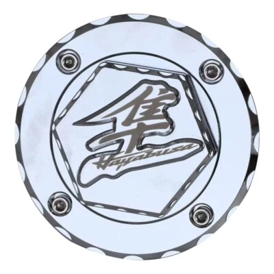 Aluminum Chrome Gas Cap Cover Compatible With GSX-R 1300 GSXR1300 1999-2007 - Image 1 of 4