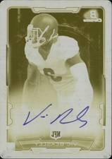2015 Bowman Chrome Rookie Autographs Printing Plate Yellow #RCRAVB Vic Beasley/1
