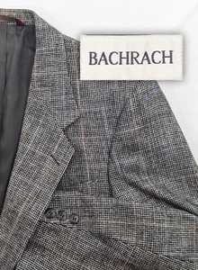 VTG Bachrach Wool Pastel Glenn Check Blazer Sport Coat Suit Jacket 40S 42" - Picture 1 of 13