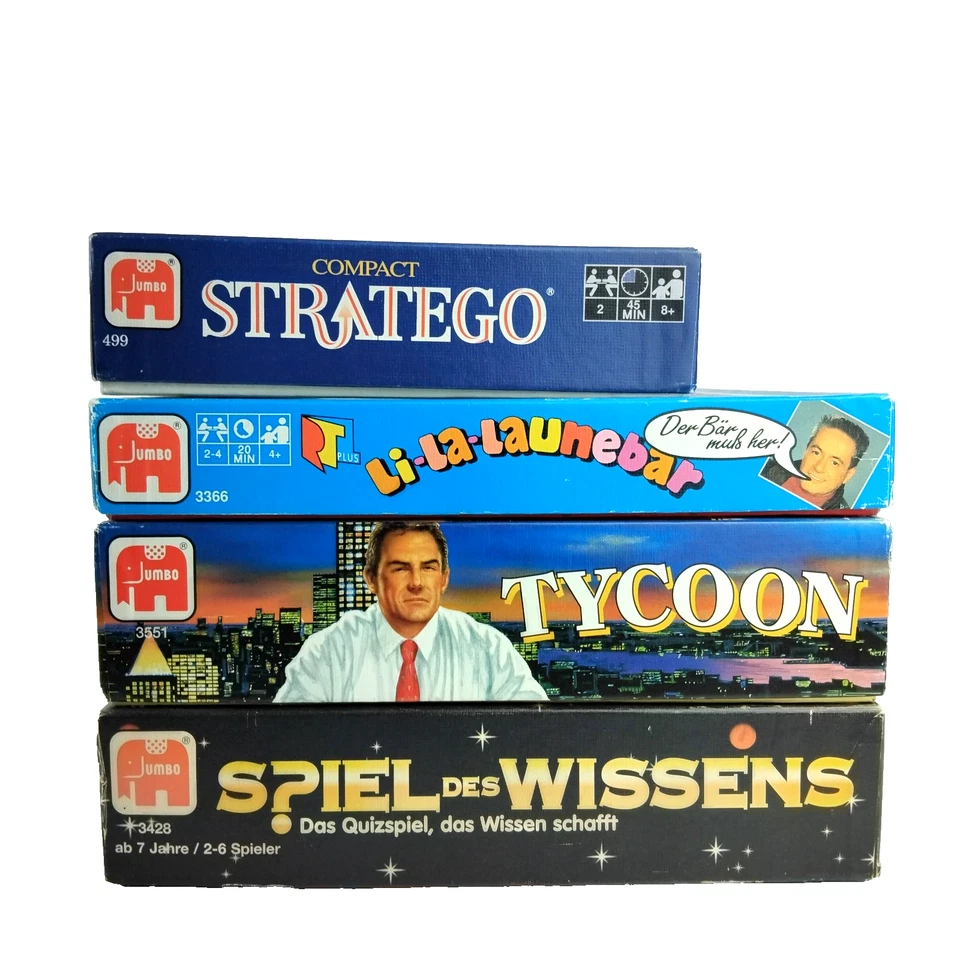 Jumbo Brettspiel Paket Stratego Li La Launebär Tycoon Spiel des Wissens - Bild 1 von 4