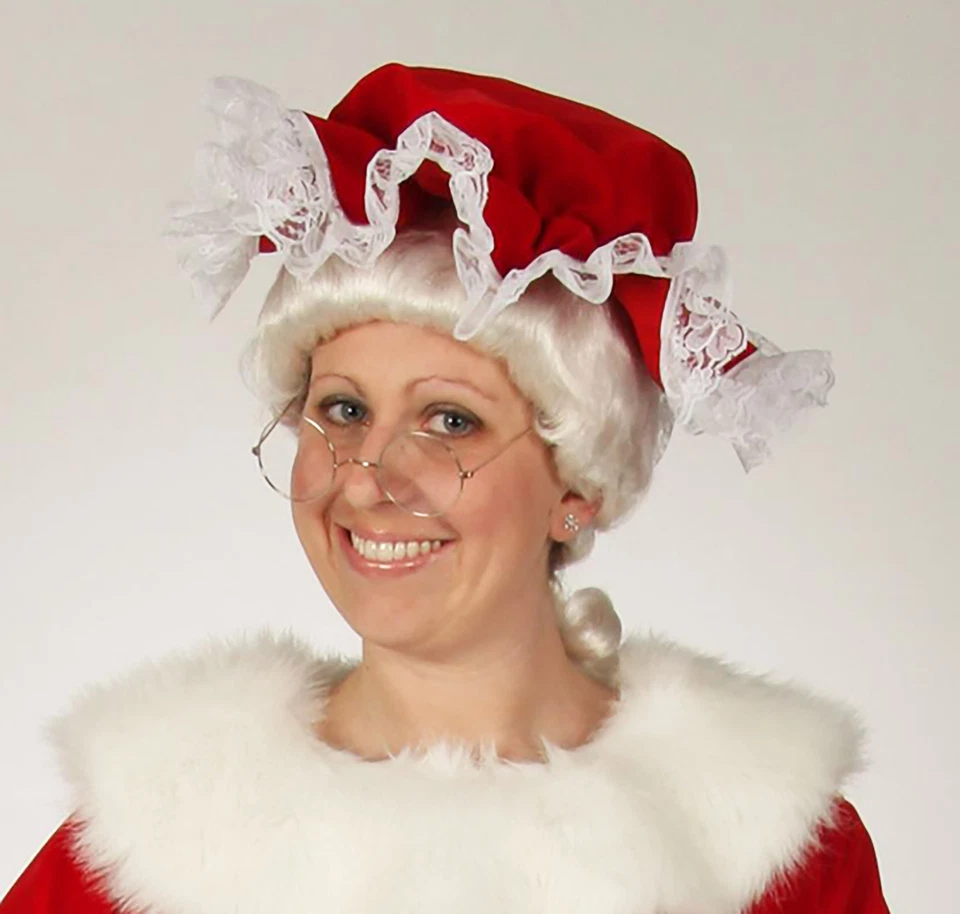 Regal Red Mrs. Claus Mop Hat - Halco - Image 1 of 1