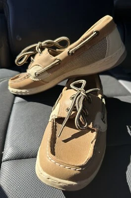 Thom McAn Men’s Tan Sz 8.5M Width Leather  Docksiders Deck/boat  Shoes - Image 1 of 4