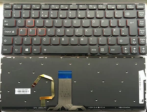 CLAVIER LENOVO IDEAPAD Y40 DISPOSITION BRITANNIQUE BLACKLIT T5YJB C10057X0FGN F151 - Photo 1/2