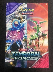 Pokemon Temporal Forces Promotional Fabric Banner 24x36 Walking Wake Iron Leaves - Picture 1 of 1