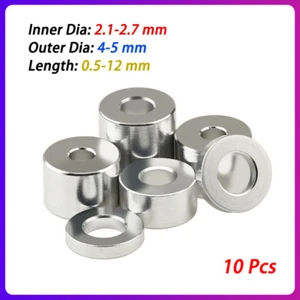 Aluminium Alloy Spacer Bonnet Standoff Collar Round Washers Sleeve ID 2.1-2.7 mm - Afbeelding 1 van 10