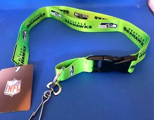 Seattle Seahawks Two-Sided Breakaway Lanyard w/Detachable Keychain NFL NWT - Picture 1 of 5