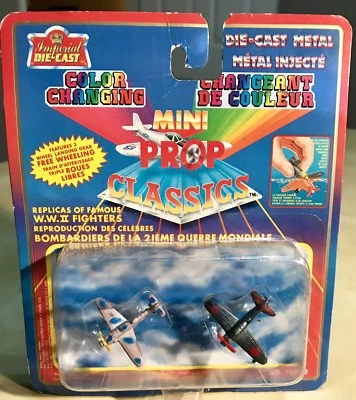 1989 Mini Prop Classics Color Change WWII Fighters Jap. Zero/ME109 Messerschmitt - Image 1 of 3